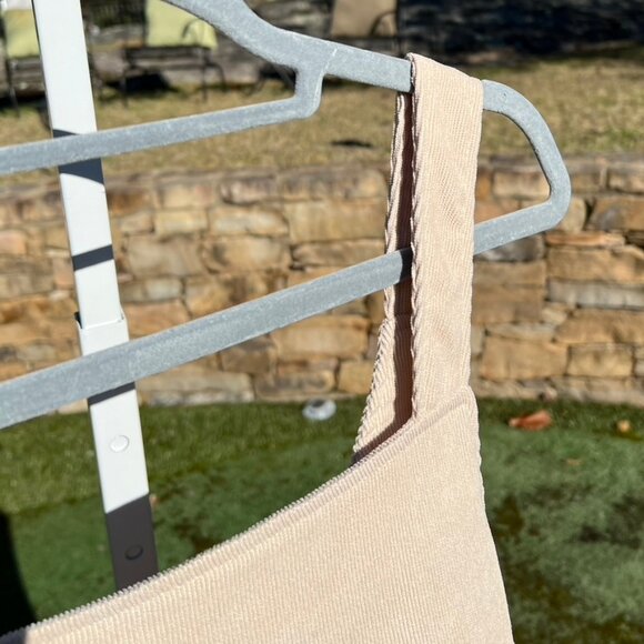 Cream Corduroy Shift Dress - Picture 4 of 10